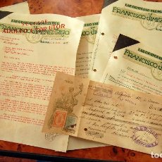 Documentos bancarios: FACTURAS FARMACIA LABORATORIO FARMACEUTIC FRANCISCO JIMÉNEZ-TREJO DE ALGECIRAS + PAGARÉ LETRA 1930. Lote 153408494
