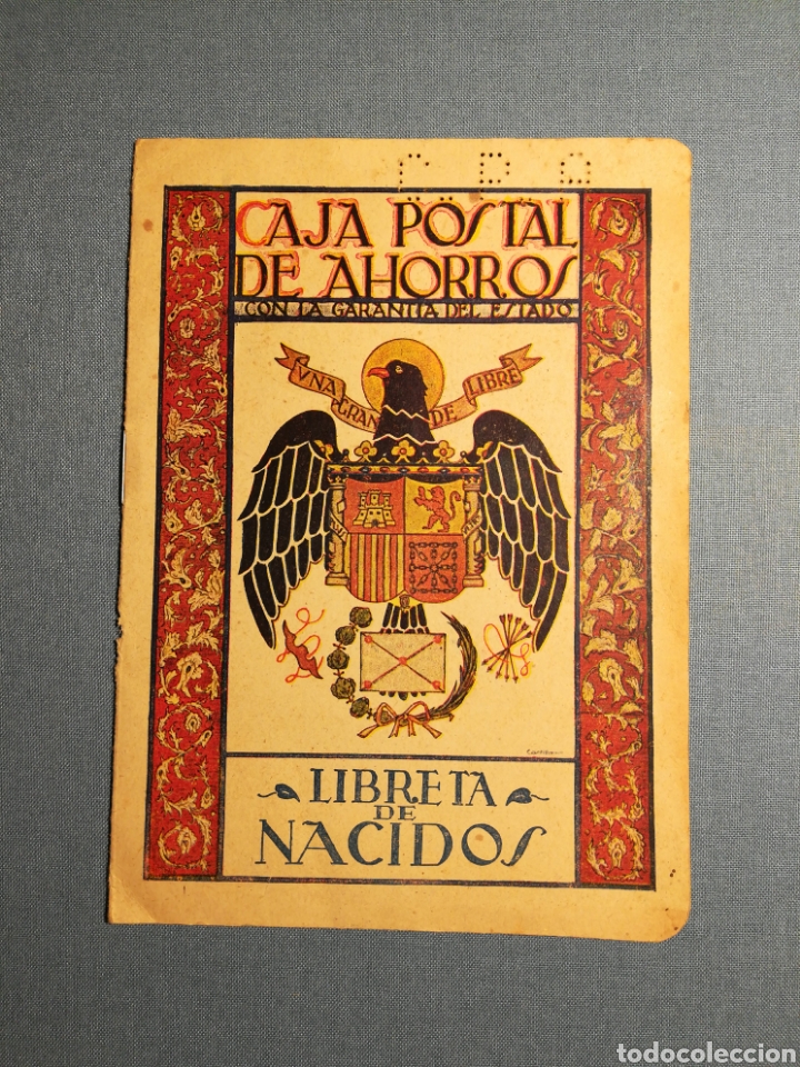 Documentos bancarios: LIBRETA DE NACIDOS. BATET. GIRONA 1944. - Foto 1