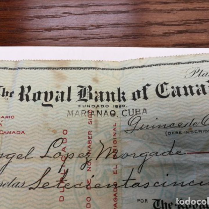 Canada cheque royal bank of The #1