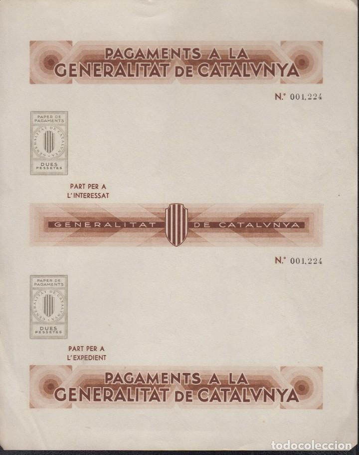 Documentos bancarios: PAGAMENTS A LA GENERALITAT DE CATALUNYA. - Foto 2