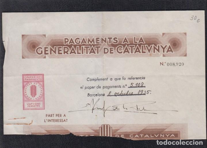 Documentos bancarios: PAGAMENTS A LA GENERALITAT DE CATALUNYA. - Foto 3