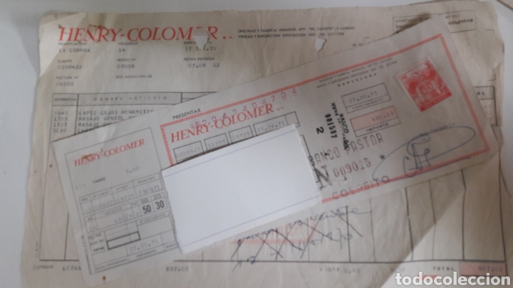 Documentos bancarios: Henry Colomer 1971 drogueria - Foto 1