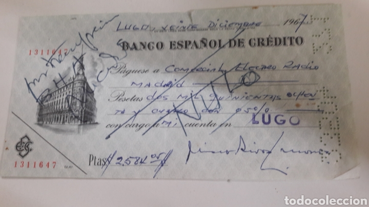 Documentos bancarios: Lugo banco espa&ntilde;ol de cr&eacute;dito Lugo - Foto 1