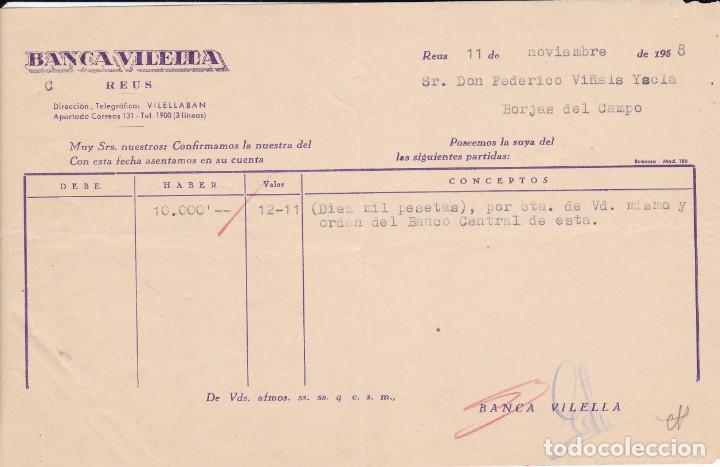 Documentos bancarios: Banca Vilella de Reus 1958 - Foto 1