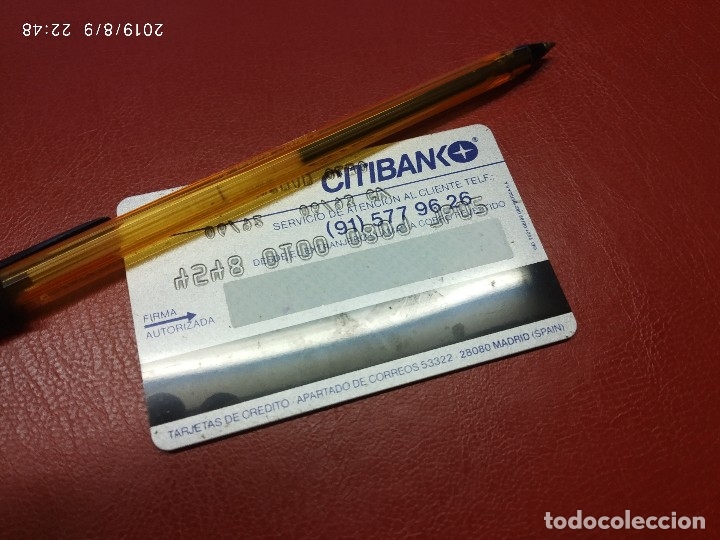 Documentos bancarios: CITIBANK TARJETA DE CREDITO VISA 1992. - Foto 2
