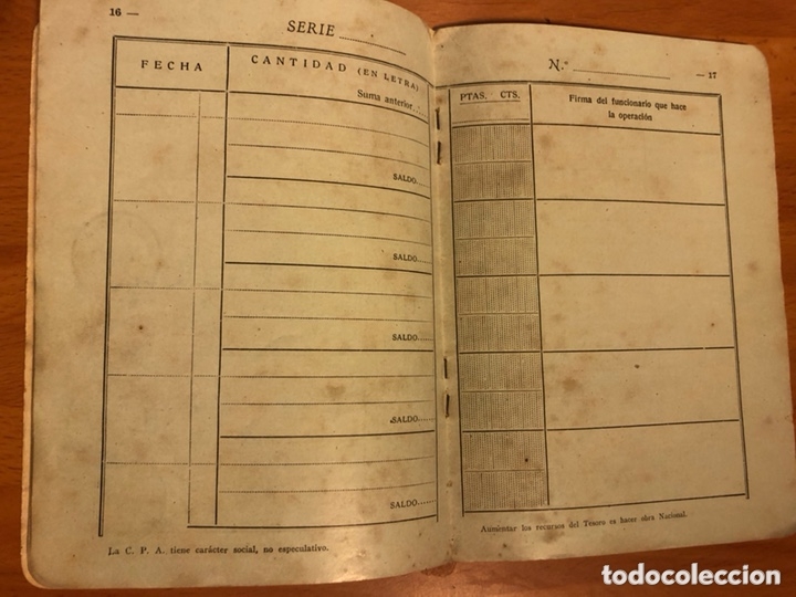Documentos bancarios: Libreta corriente caja postal de ahorros 1948 - Foto 7