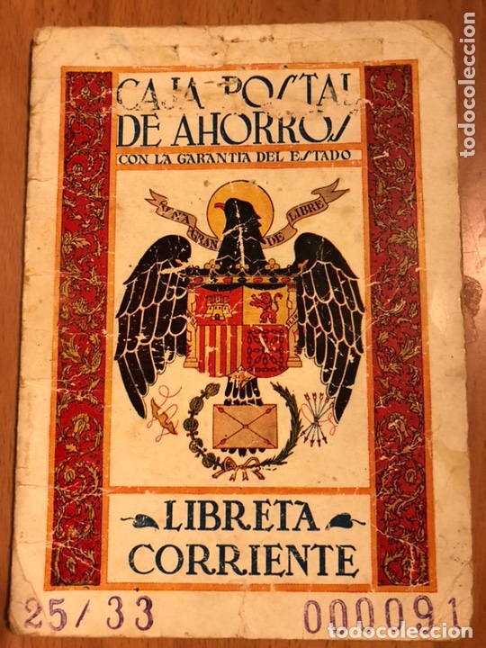 Documentos bancarios: Libreta corriente caja postal de ahorros 1948 - Foto 1