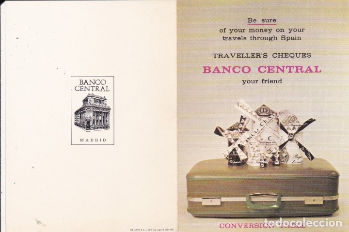 Documentos bancarios: Banco Central Madrid tabla de conversi&oacute;n - Foto 1