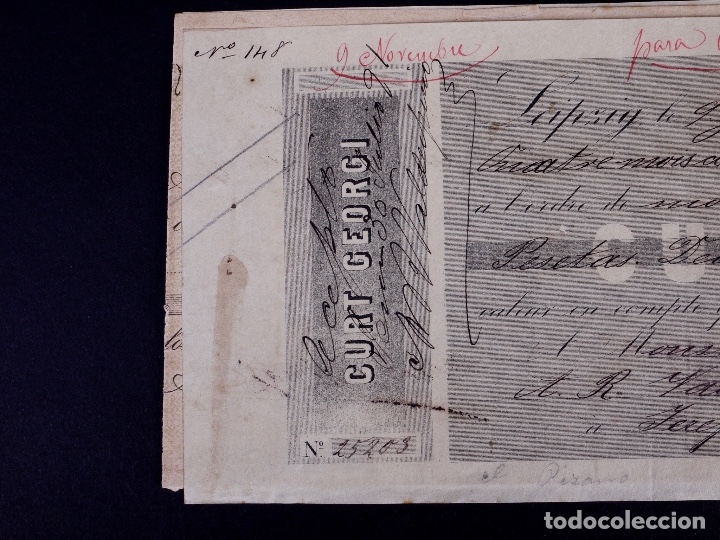 Documentos bancarios: CURT GEORGI 1891. LETRA DE CAMBIO - Foto 2
