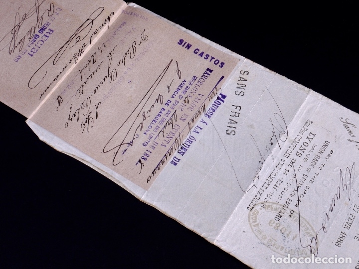 Documentos bancarios: NAPOLE&Oacute;N ALEXANDRE&CO. PARIS 1918. LETRA DE CAMBIO - Foto 3