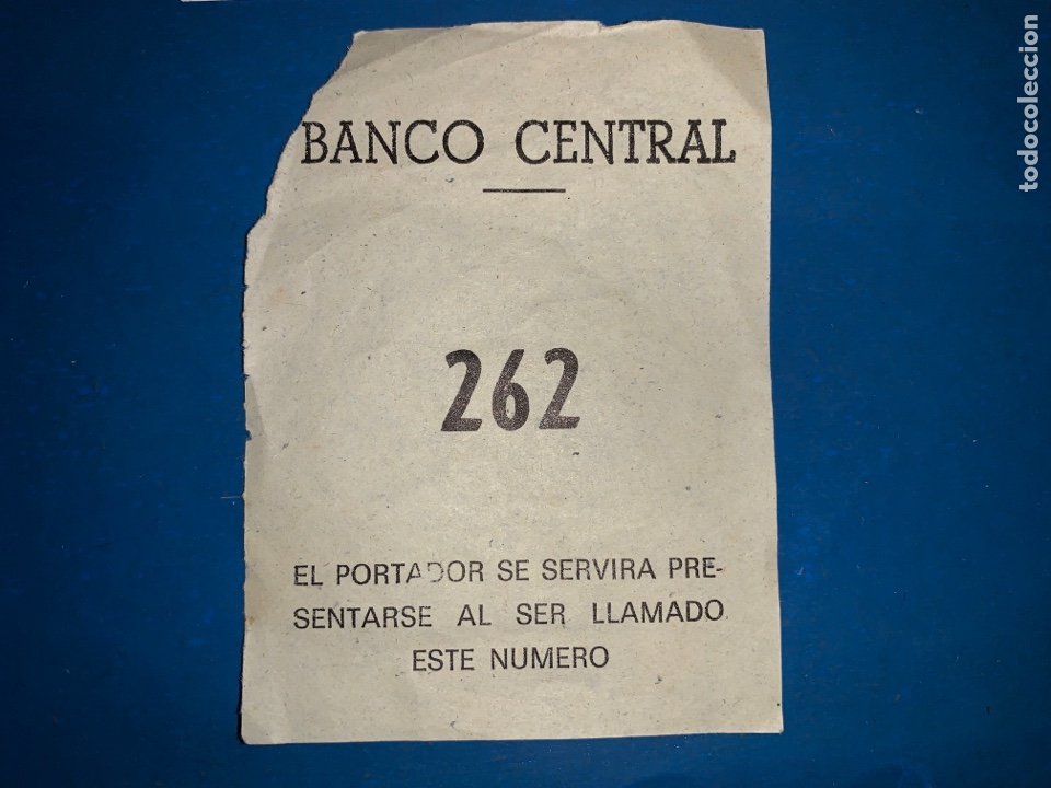 Documentos bancarios: Antiguo ticket del Banco Central - Foto 1