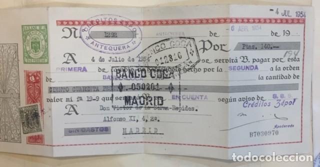 Documentos bancarios: LETRA DE CAMBIO BANCO COCA 1954, SERNA REPIDES - Foto 1