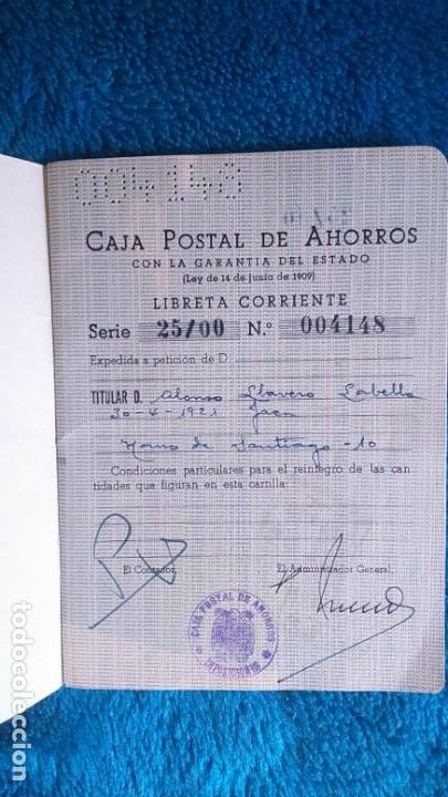 Documentos bancarios: LIBRETA CAJA POSTAL - Foto 2