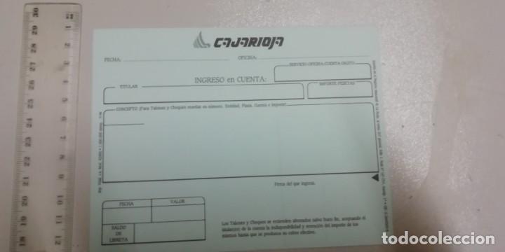 Documentos bancarios: Impreso de Cajarioja ingreso en cuenta - Foto 1