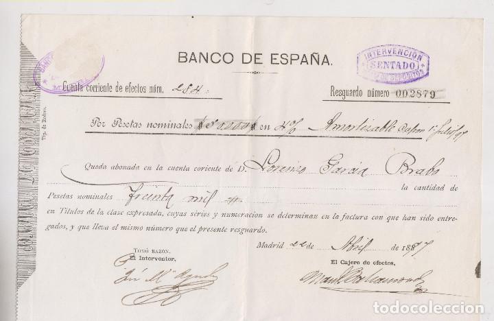 Documentos bancarios: BANCO DE ESPA&Ntilde;A. CUENTA CORRIENTE DE EFECTOS P&Uacute;BLICOS. 1897 - Foto 1