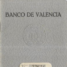 Documenti bancari: *** PA41 - LIBRETA DEL BANCO DE VALENCIA Nº 33626 - VALENCIA 1952. Lote 202858188