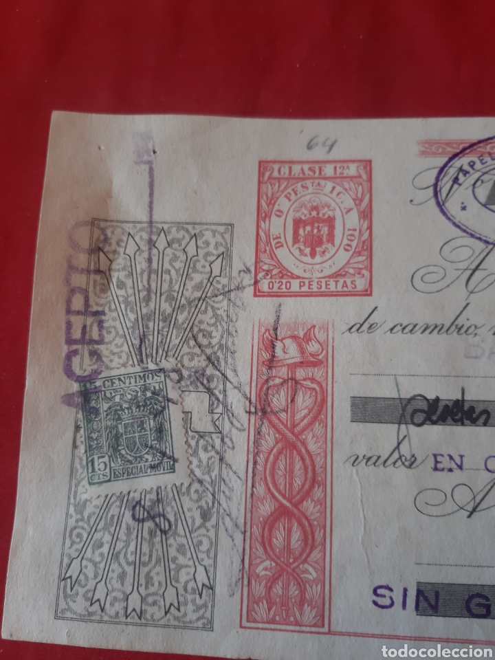Documentos bancarios: Letra de cambio 15 de marzo de 1948 - Foto 2
