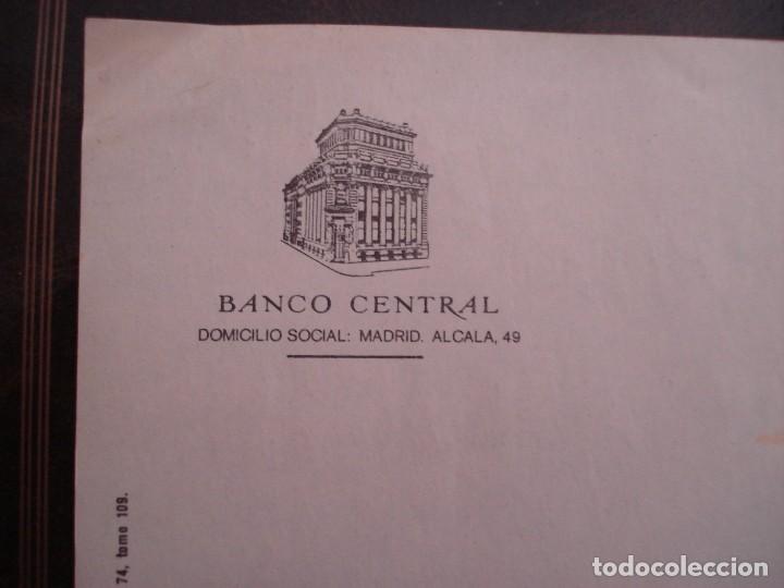 Documentos bancarios: ANTIGUO IMPRESO DEL BANCO CENTRAL EN BLANCO - Foto 2