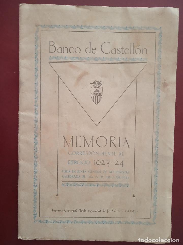 Documentos bancarios: banco de castellon memoria correspondiente al ejercicio 1923 - 24 - Foto 1