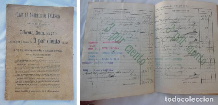 Documentos bancarios: LIBRETA DE LA CAJA DE AHORROS DE VALENCIA 1919 - Foto 1