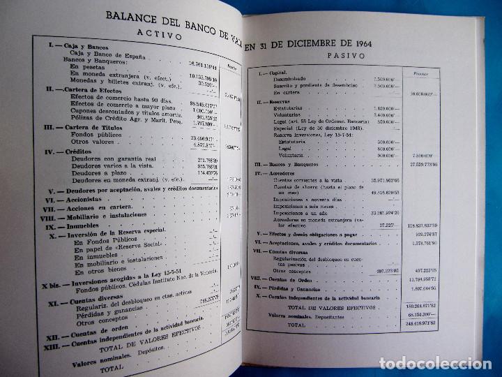 Documentos bancarios: MEMORIA BALANCE. BANCO DE VALLS. EJERCICIO, 1964. - Foto 3