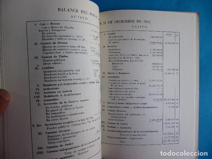 Documentos bancarios: MEMORIA BALANCE. BANCO DE VALLS. EJERCICIO, 1962. - Foto 3