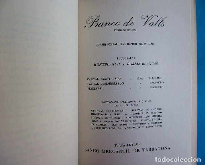 Documentos bancarios: MEMORIA BALANCE. BANCO DE VALLS. EJERCICIO, 1962. - Foto 4