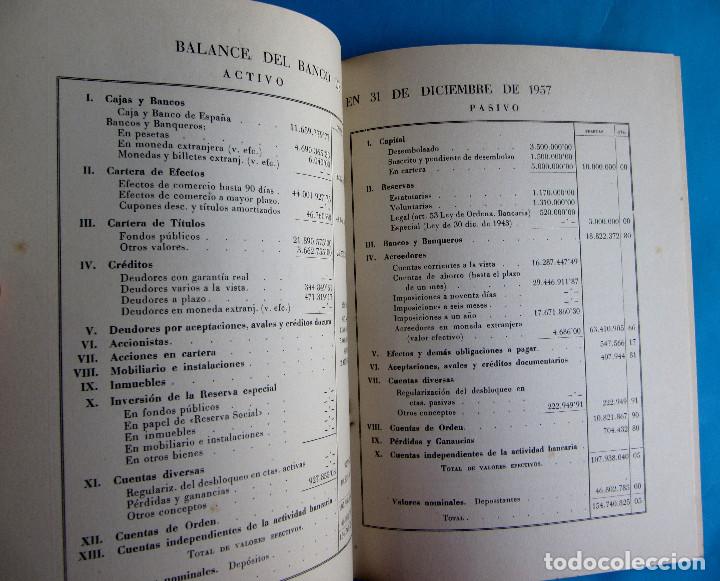 Documentos bancarios: MEMORIA BALANCE. BANCO DE VALLS. EJERCICIO, 1957. - Foto 3