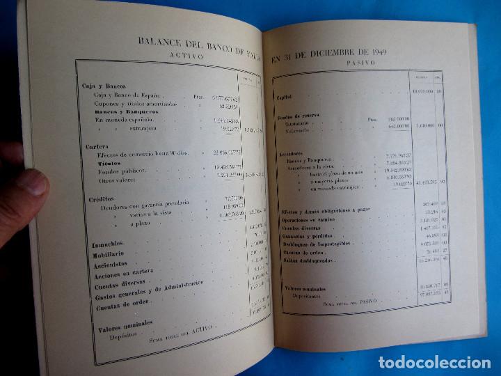 Documentos bancarios: MEMORIA BALANCE. BANCO DE VALLS. EJERCICIO, 1949. - Foto 3