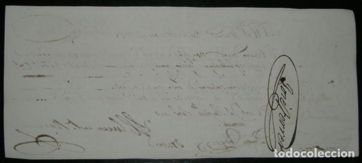Documentos bancarios: Letra de Cambio Inspección General de Milicias. Expedida en Madrid y abonada en Oviedo (1825) - Foto 2 - 221365505