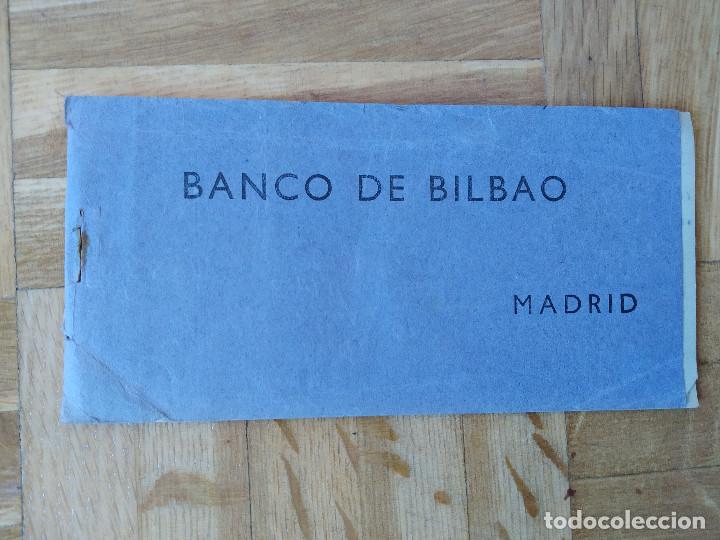 Documentos bancarios: CHEQUERA DEL BANCO DE BILBAO, AÑOS 60, CHEQUES CON ORLA Y DIBUJO. VER FOTOS - Foto 1 - 225793593