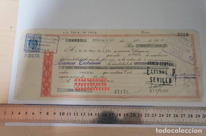 Documentos bancarios: DOCUEMNTO BANCARIO LETRA DE CAMBIO A&Ntilde;O 1965 - Foto 1