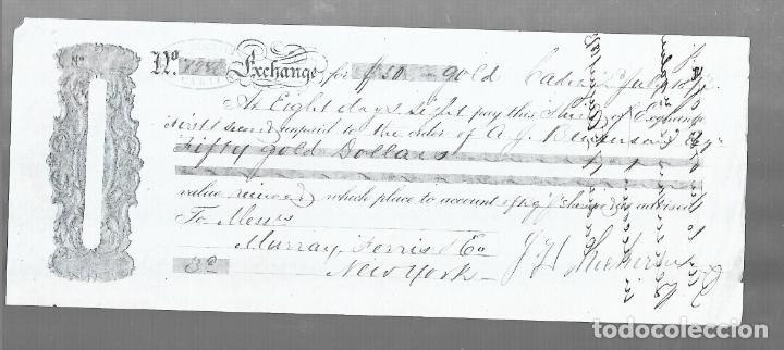 Documentos bancarios: LETRA DE CAMBIO. A.J.BENSUSAN. CADIZ. 1873 - Foto 1