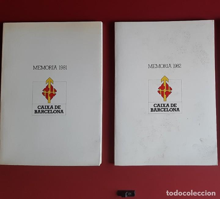 Documentos bancarios: memoria 1981 y 1982 caixa de barcelona - Foto 1