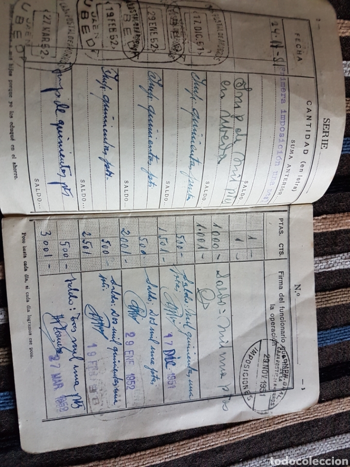 Documentos bancarios: Cartilla Caja Postal Ahorros 1949 - Foto 2