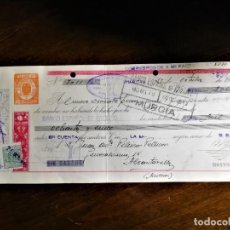 Documenti bancari: LETRA DE CAMBIO 25-10-1945 DE B. PUJANTE GOMARIZ, FABRICANTE DE MURCIA,OFERTA 5 X 8 €