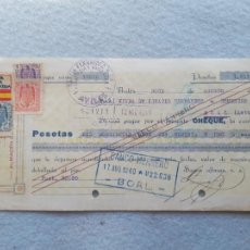 Documentos bancarios: AVILÉS. CHEQUE ANTIGUO DEL BANCO HERRERO. 17 DE AGOSTO DE 1940.. Lote 253251370