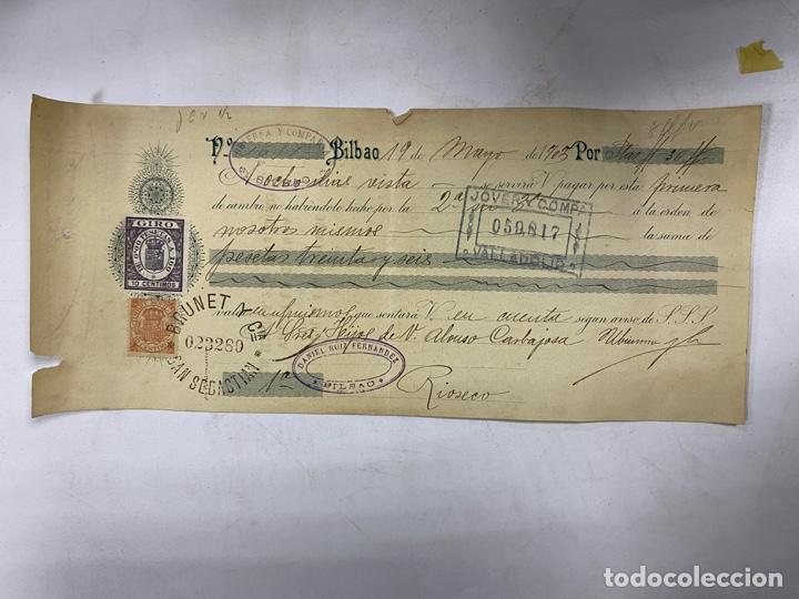 Documentos bancarios: BILBAO, 1903. LETRA DE CAMBIO. UBIERNA Y COMPA&Ntilde;IA. - Foto 1