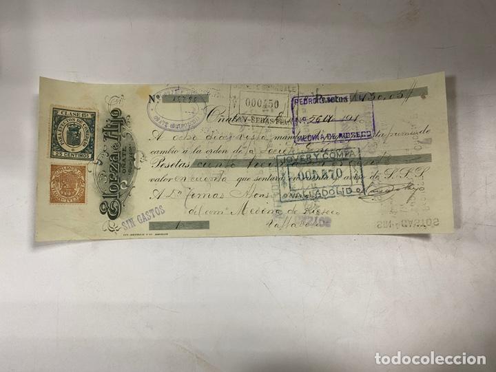 Documentos bancarios: O&Ntilde;ATE - GUIPUZCOA. LETRA DE CAMBIO. ELORZA E HIJO. - Foto 1
