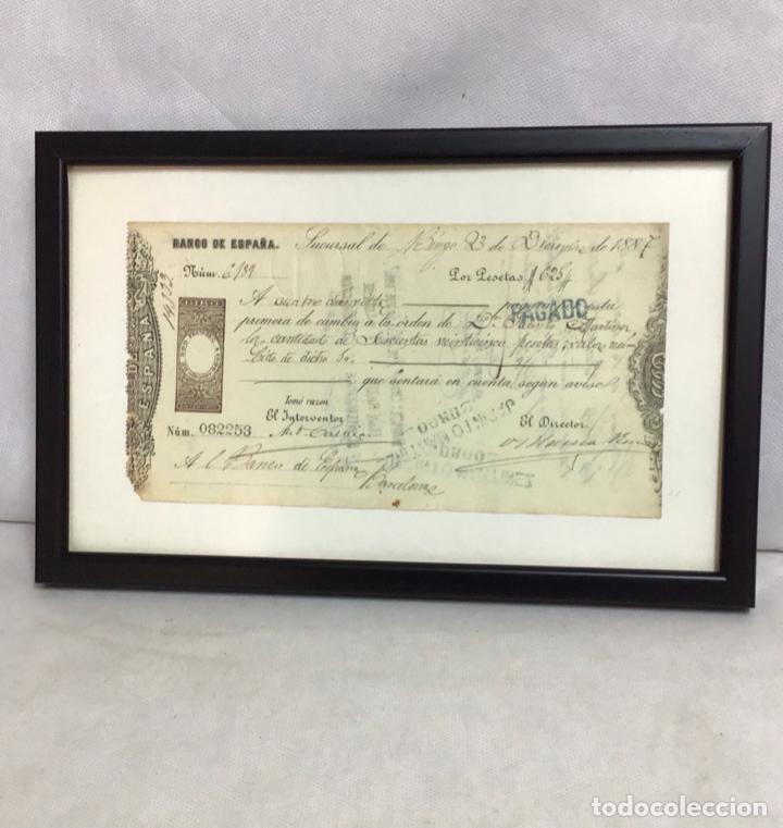 Documentos bancarios: GIRO O LETRA DE CANBIO DE 1887, ORIGINAL - Foto 1