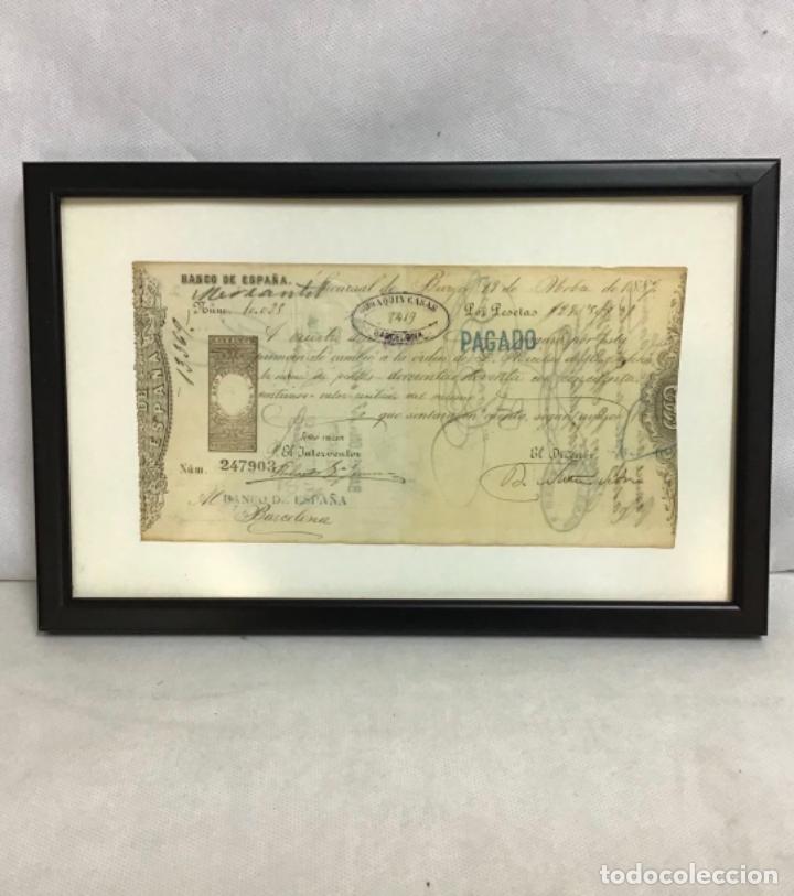 Documentos bancarios: GIRO O LETRA DE CAMBIO DE 1889, ORIGINAL - Foto 1