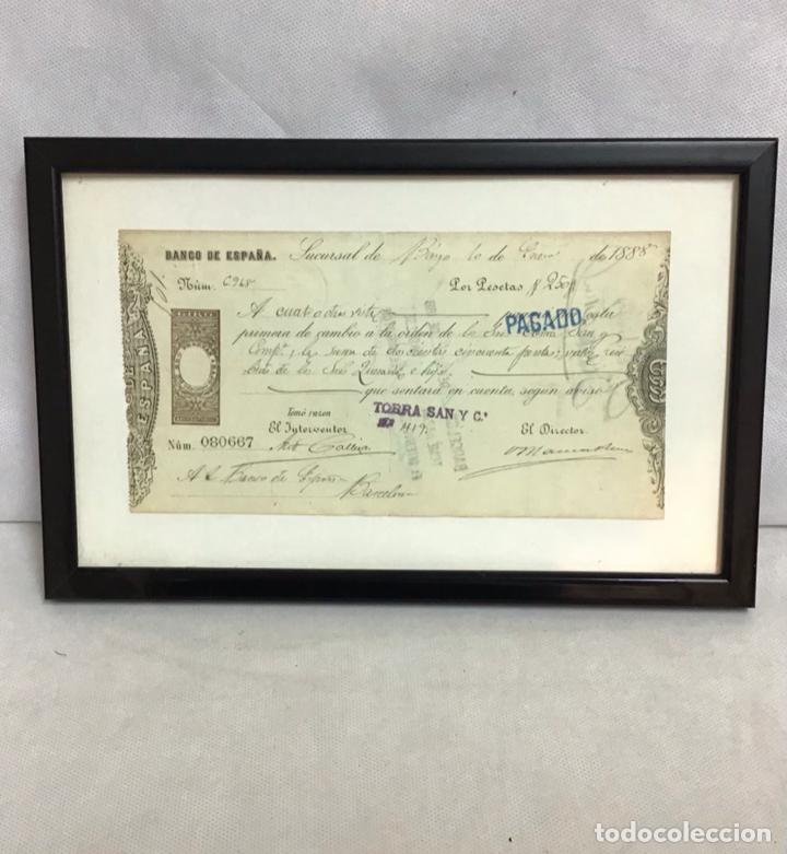 Documentos bancarios: GIRO O LETRA DE CAMBIO DE 1888, ORIGINAL - Foto 1