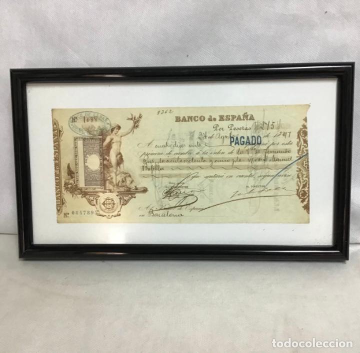 Documentos bancarios: GIRO O LETRA DE CAMBIO DE 1897, ORIGINAL - Foto 1