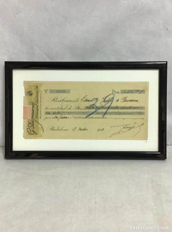 Documentos bancarios: RECIBO DE METALGRAF ESPA&Ntilde;OLA S.A. DE 1928, ORIGINAL - Foto 1