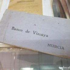 Documenti bancari: ANTIGUO TALONARIO DE CHEQUES BANCO VIZCAYA MURCIA AÑOS 50. Lote 269243953