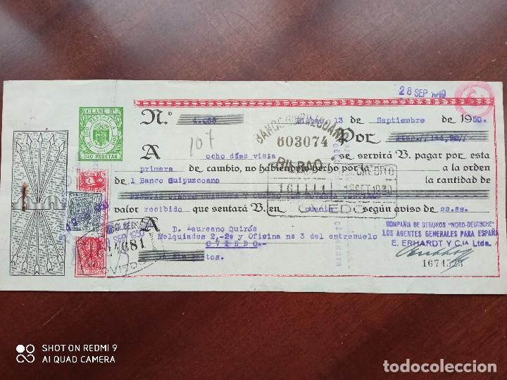Documentos bancarios: LETRA DE CAMBIO BILBAO ASTURIAS 1950 - Foto 1
