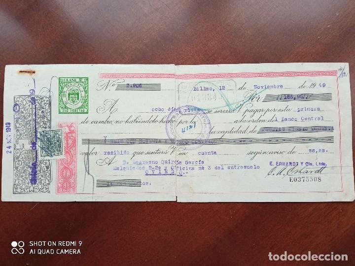 Documentos bancarios: LETRA DE CAMBIO BILBAO ASTURIAS 1949 - Foto 1