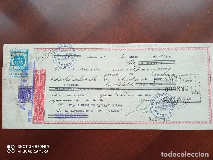 Documentos bancarios: LETRA DE CAMBIO OVIEDO 1960 - Foto 1