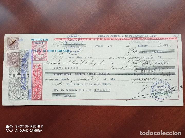 Documentos bancarios: LETRA DE CAMBIO OVIEDO 1960 - Foto 1