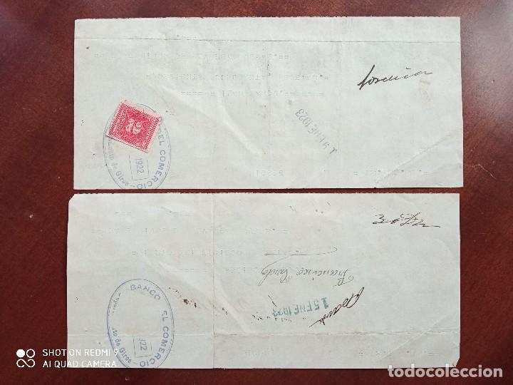 Documentos bancarios: 2 CHEQUES BANCO DE COMERCIO HABANA 1922 - Foto 2